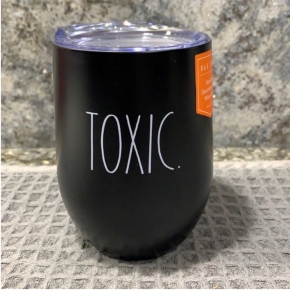 Rae Dunn Other - NWT Rae Dunn “TOXIC.” Insulated Stainless Steel Wine Tumbler 12 oz Halloween